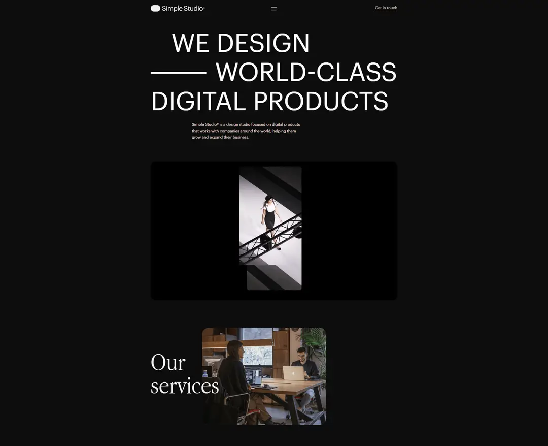 Simple Studio — 기타 포트폴리오 웹사이트 디자인 레퍼런스