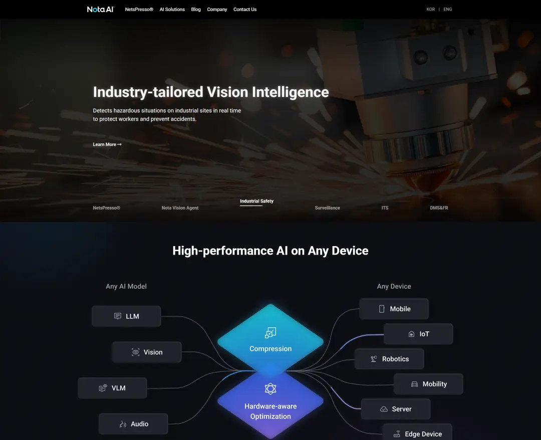 Nota AI — IT/스타트업 플랫폼 웹사이트 디자인 레퍼런스