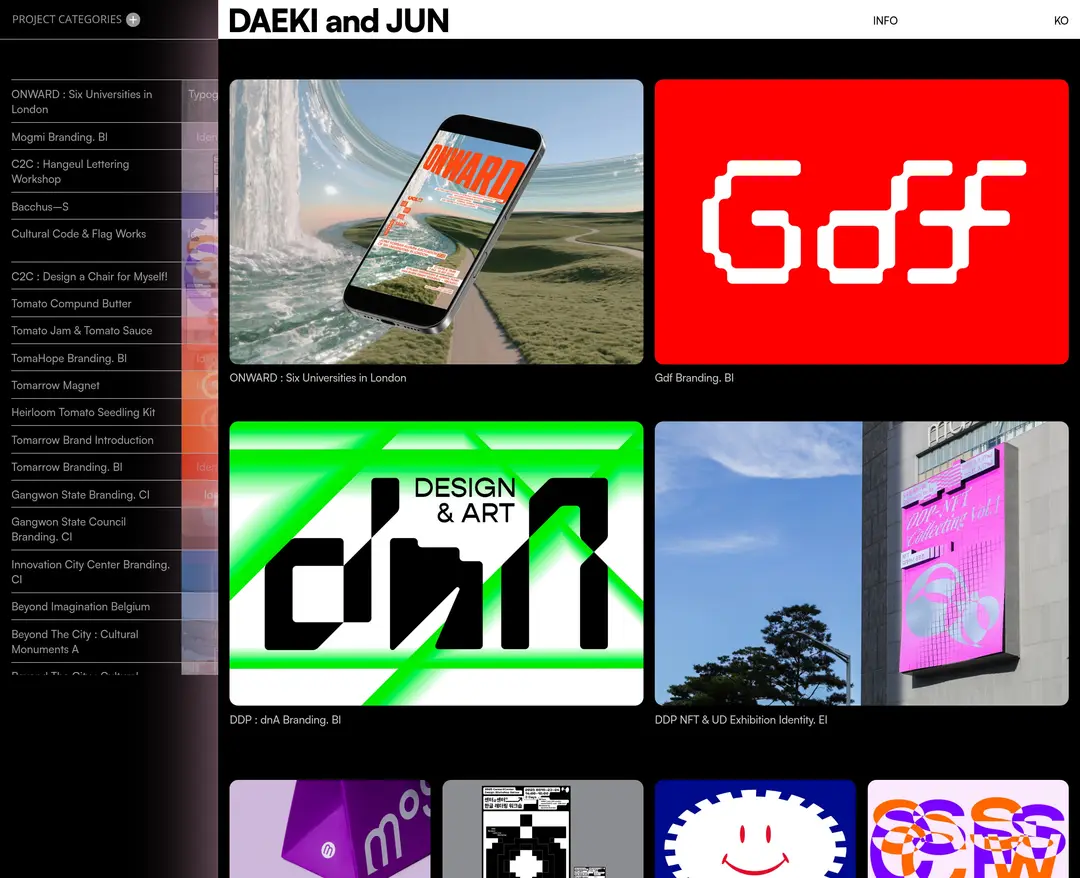 DAEKI and JUN — 기타 포트폴리오 웹사이트 디자인 레퍼런스