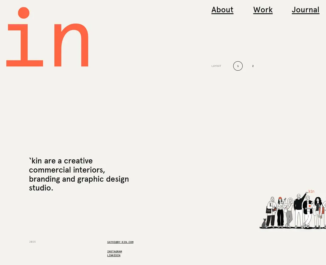 Kin — 인테리어/가구 포트폴리오 웹사이트 디자인 레퍼런스