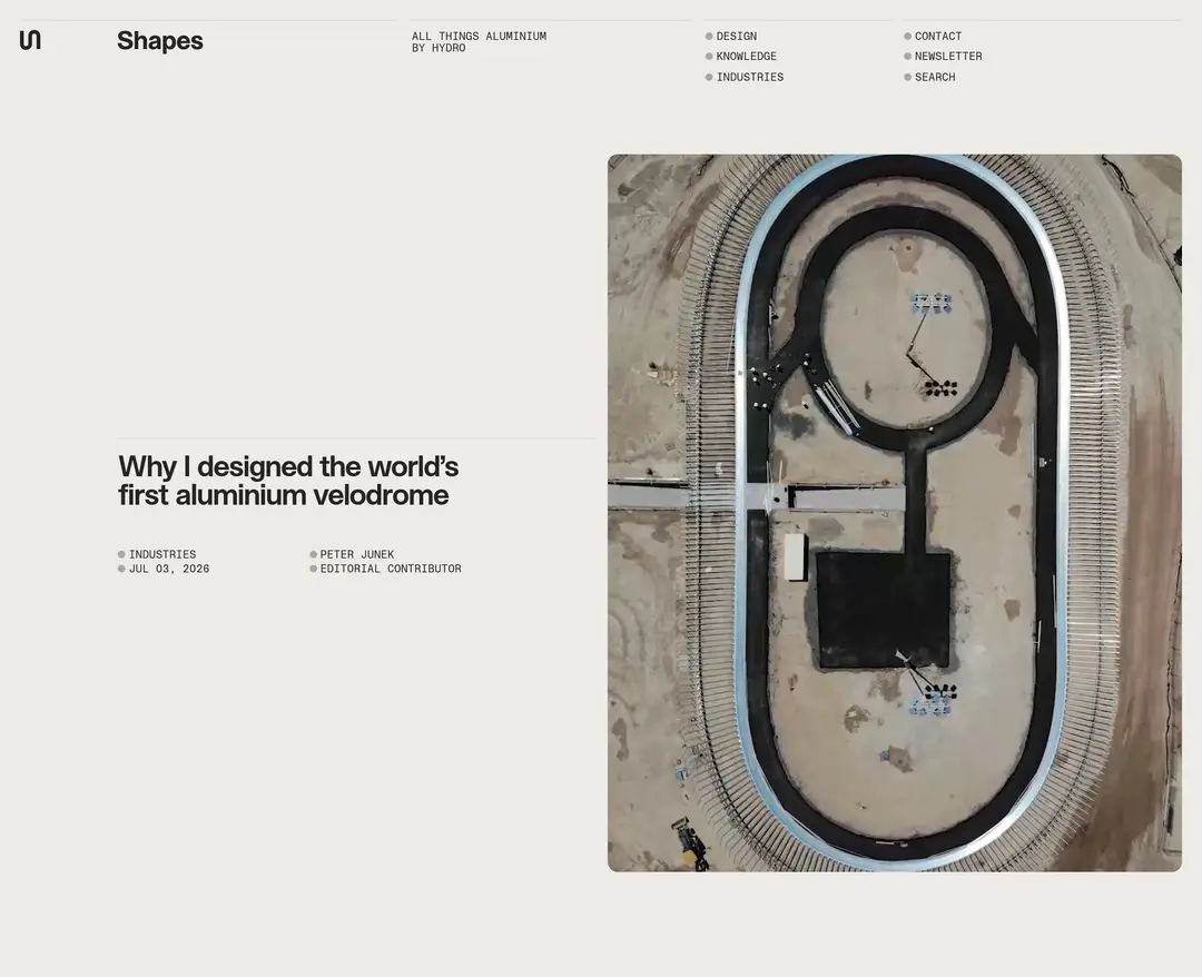 Shapes by Hydro — 기타 소개 웹사이트 디자인 레퍼런스