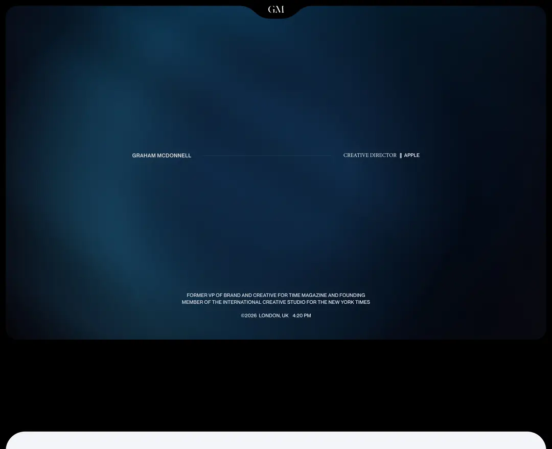 Graham McDonnell — 기타 포트폴리오 웹사이트 디자인 레퍼런스