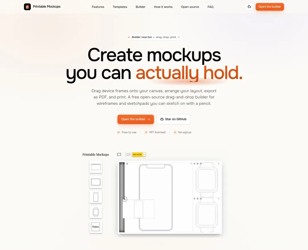 Printable Mockups — IT/스타트업 플랫폼 웹사이트 디자인 레퍼런스