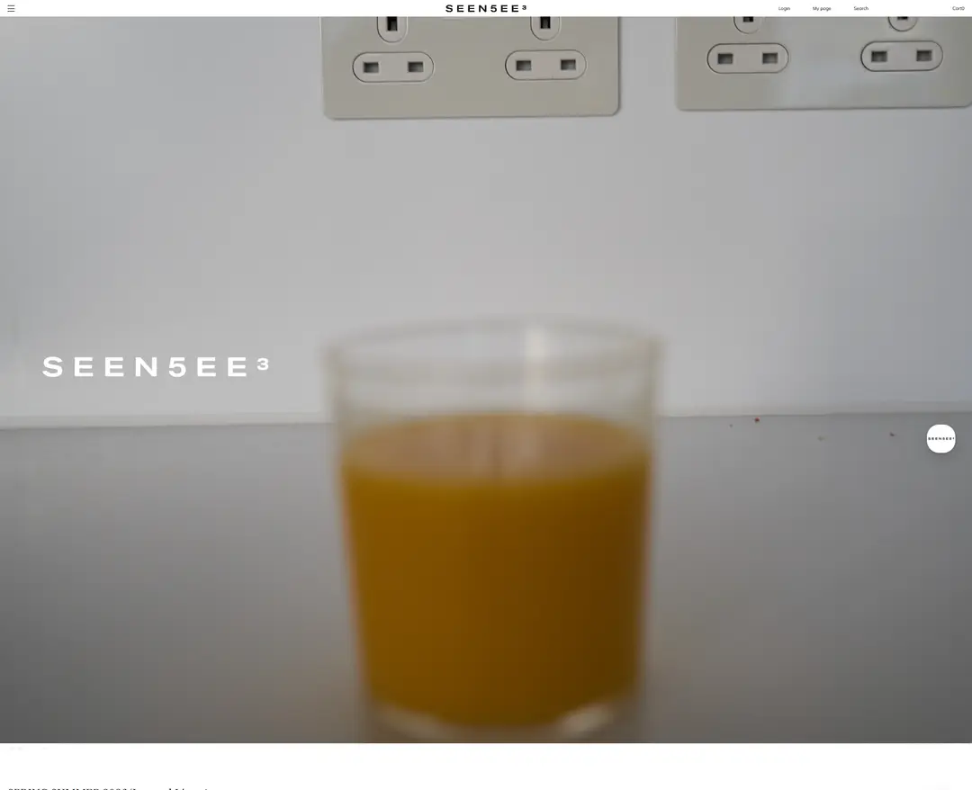 SEEN5EE — 패션 쇼핑몰 웹사이트 디자인 레퍼런스