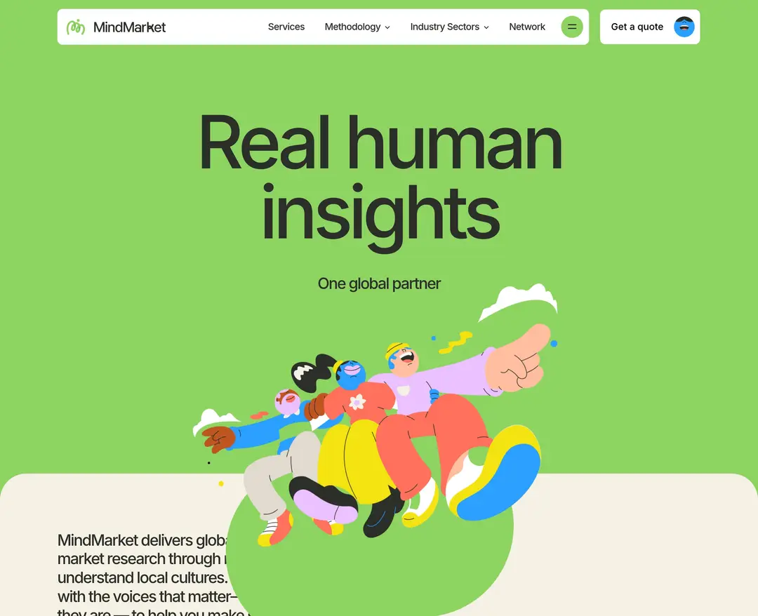 MindMarket — 기타 소개 웹사이트 디자인 레퍼런스