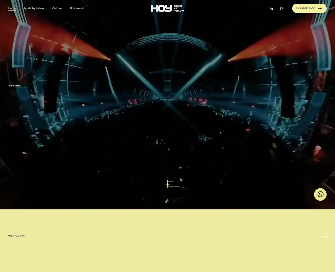 House Of Yellow — 기타 소개 웹사이트 디자인 레퍼런스