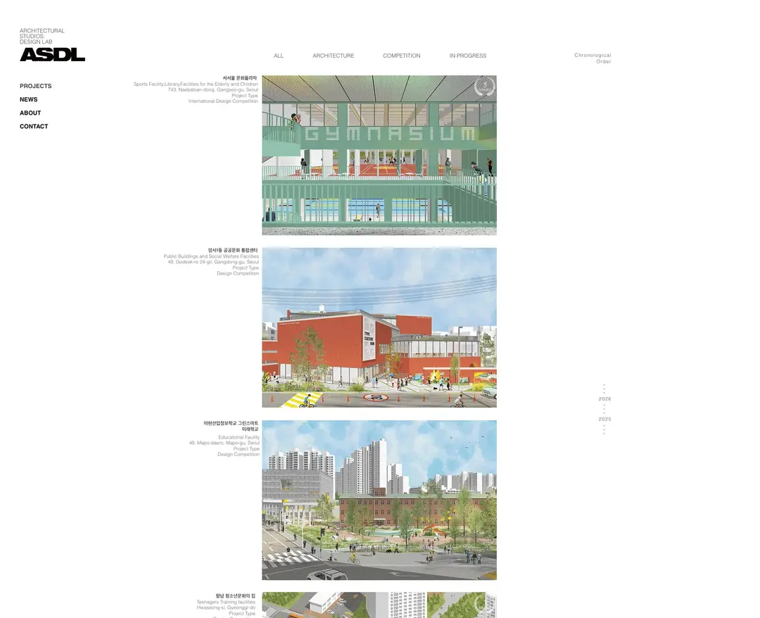 DESIGN LAB ARCHITECTURE — 인테리어/가구 포트폴리오 웹사이트 디자인 레퍼런스