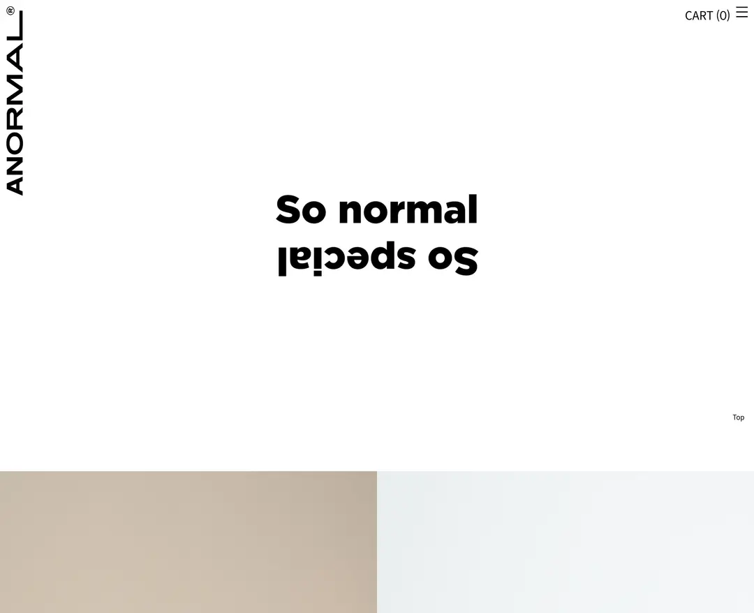 A NORMAL — 라이프스타일 쇼핑몰 웹사이트 디자인 레퍼런스