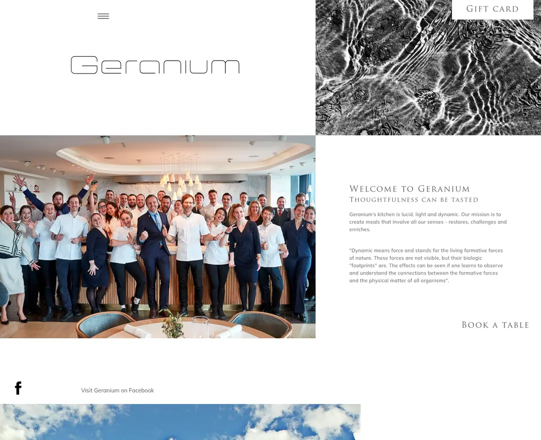Geranium — 카페/음식 소개 웹사이트 디자인 레퍼런스