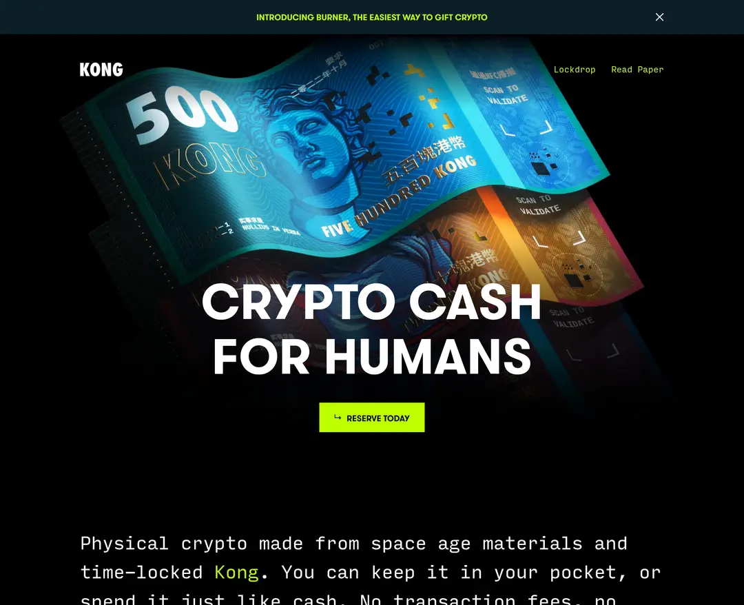 Kong — 금융/부동산 랜딩페이지 웹사이트 디자인 레퍼런스