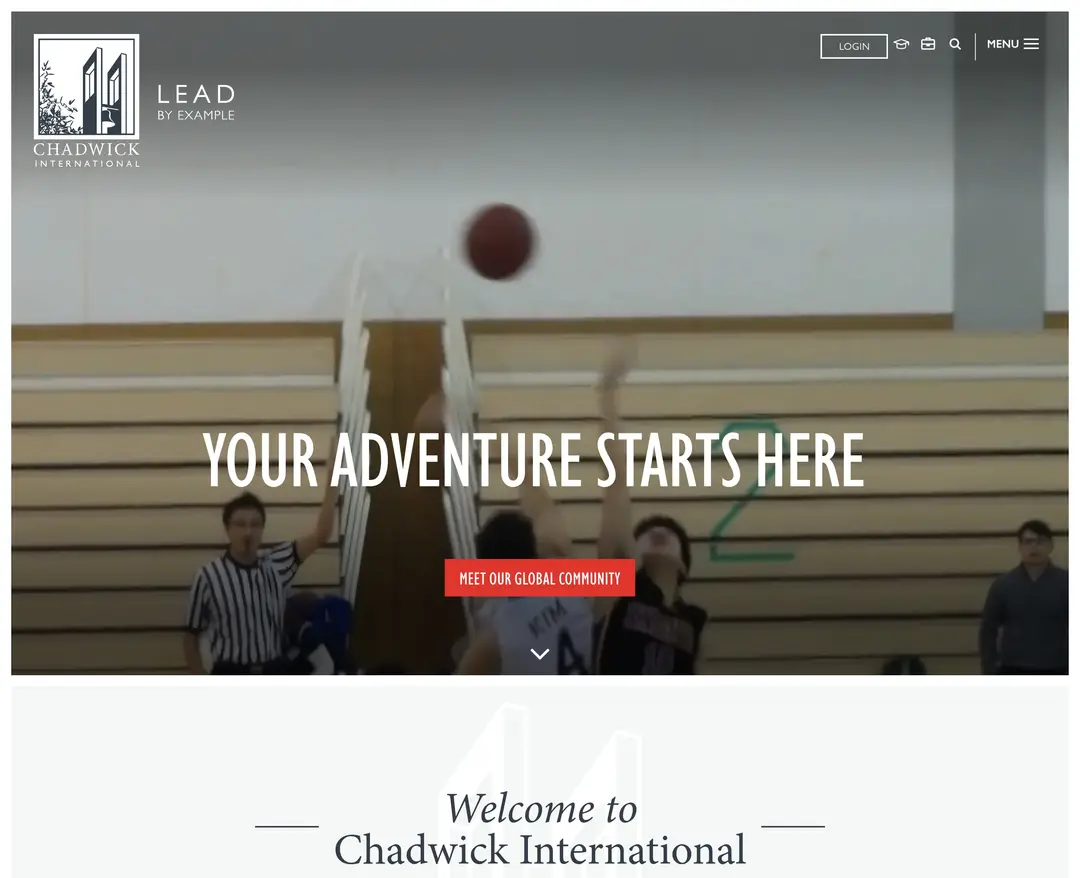 Chadwick International — 교육 소개 웹사이트 디자인 레퍼런스