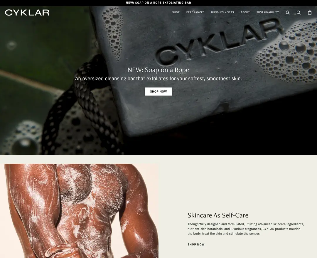 CYKLAR — 화장품 쇼핑몰 웹사이트 디자인 레퍼런스