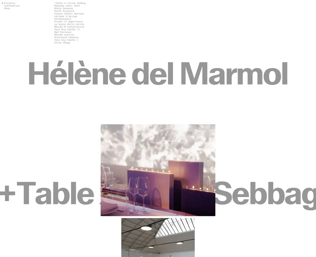 Hélène del Marmol — 기타 포트폴리오 웹사이트 디자인 레퍼런스
