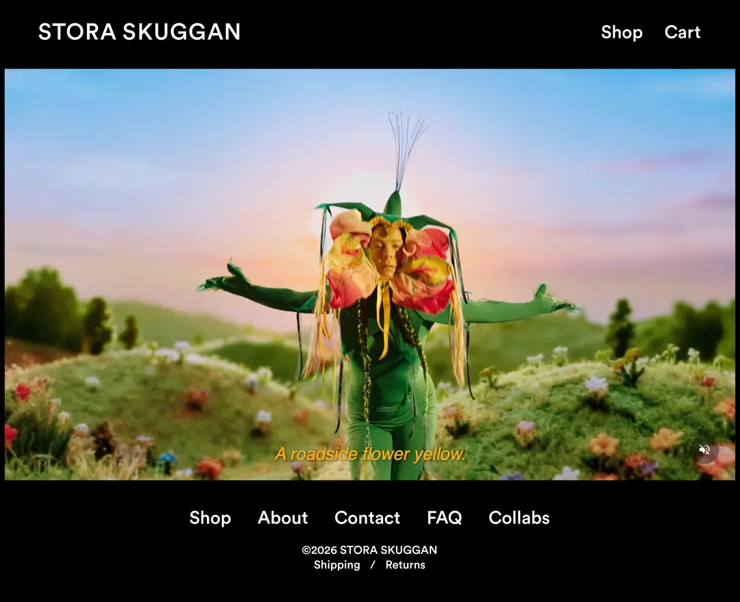 Stora Skuggan — 화장품 쇼핑몰 웹사이트 디자인 레퍼런스