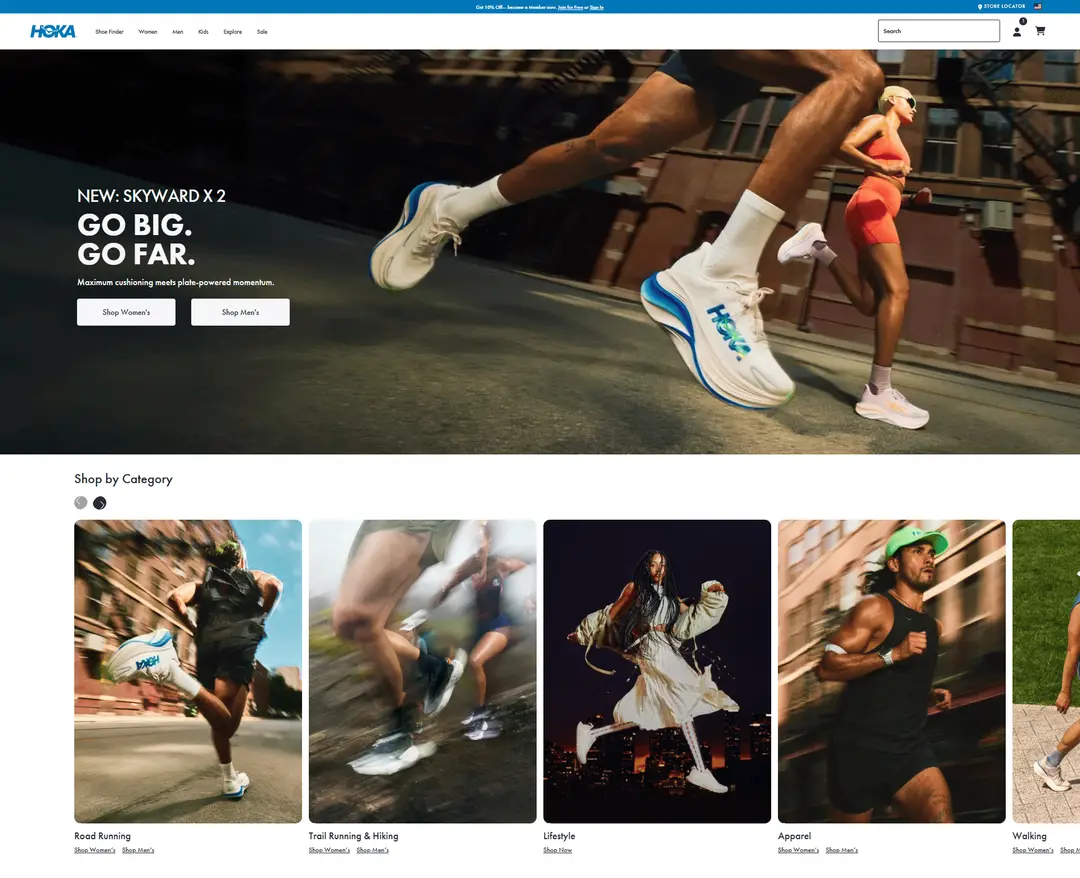 Hoka — 패션 쇼핑몰 웹사이트 디자인 레퍼런스