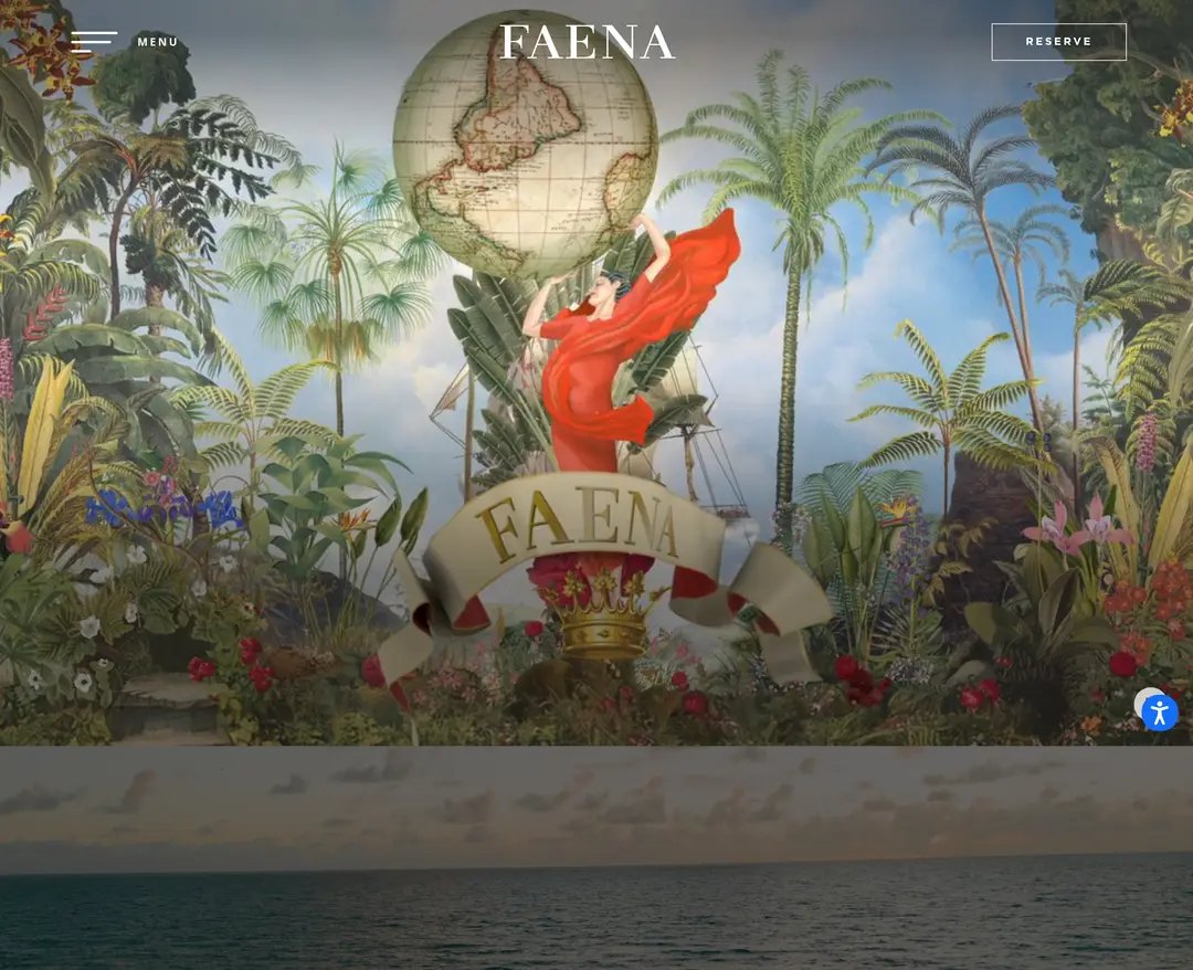 Faena — 여행/호텔 소개 웹사이트 디자인 레퍼런스
