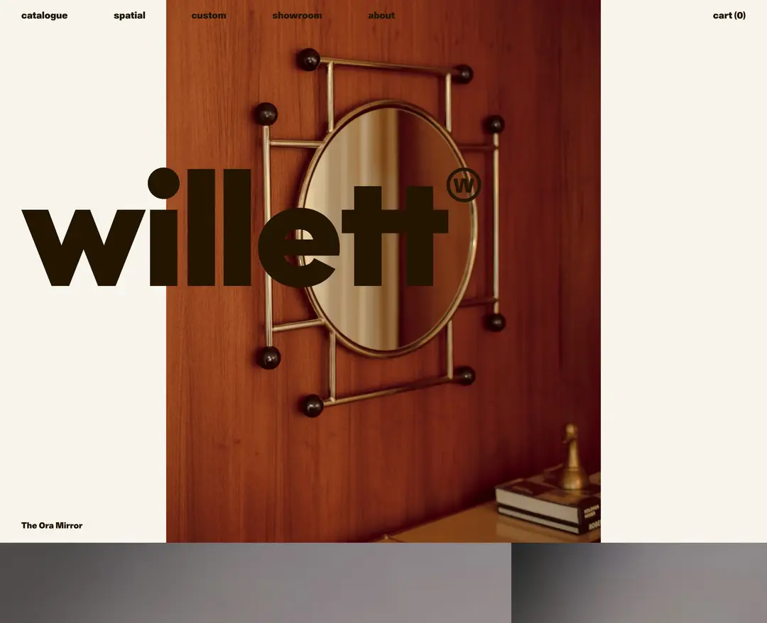 Willett — 인테리어/가구 쇼핑몰 웹사이트 디자인 레퍼런스