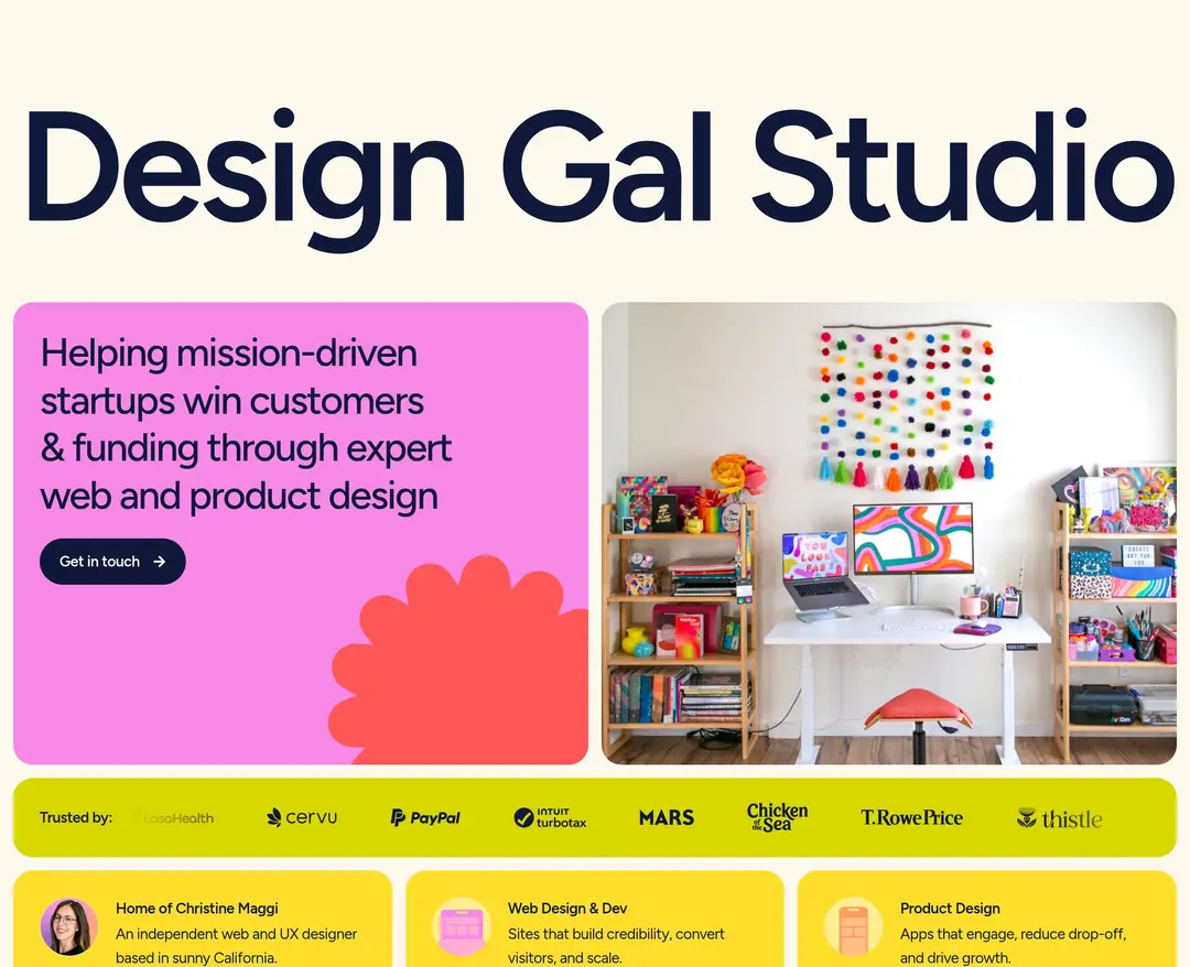 Design Gal Studio — 기타 포트폴리오 웹사이트 디자인 레퍼런스