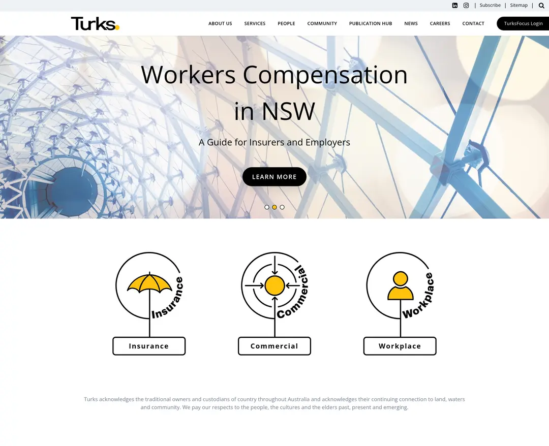 Turks — 법률/세무 소개 웹사이트 디자인 레퍼런스
