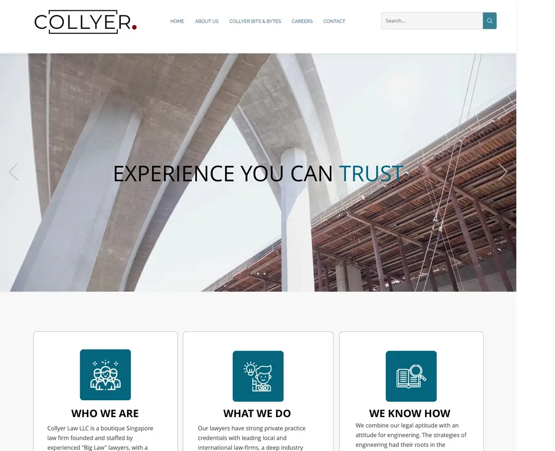 Collyer Law LLC — 법률/세무 소개 웹사이트 디자인 레퍼런스