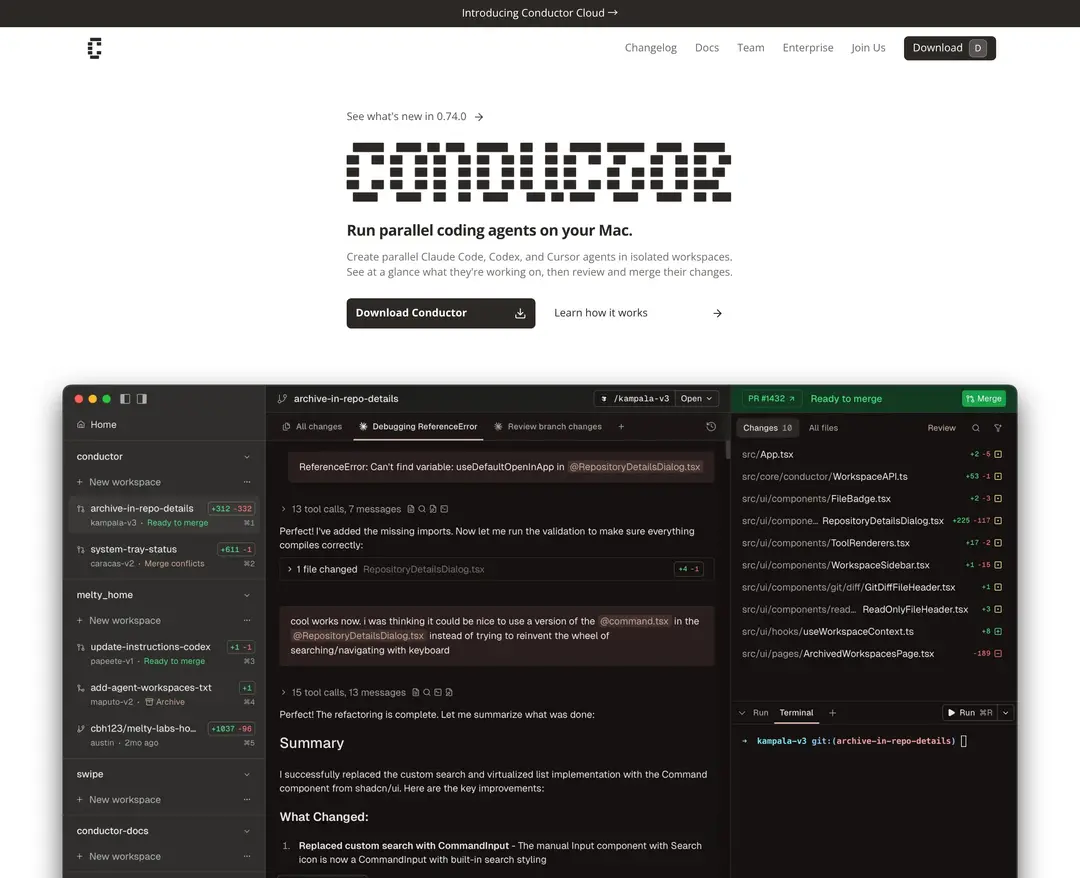 Conductor — IT/스타트업 플랫폼 웹사이트 디자인 레퍼런스