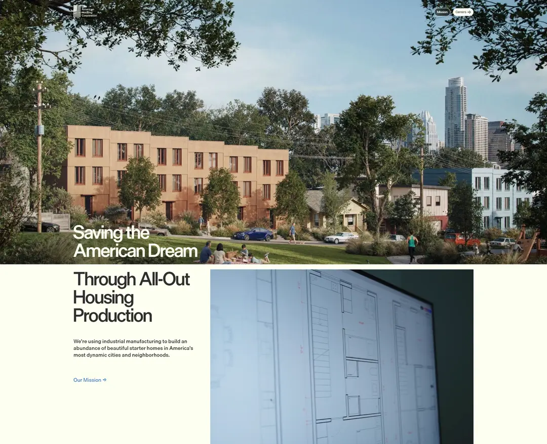 The American Housing Corporation — IT/스타트업 플랫폼 웹사이트 디자인 레퍼런스