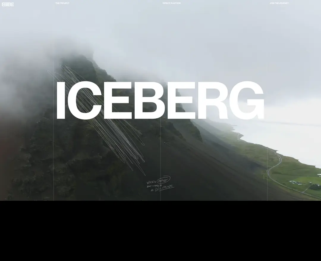 Iceberg — 기타 소개 웹사이트 디자인 레퍼런스