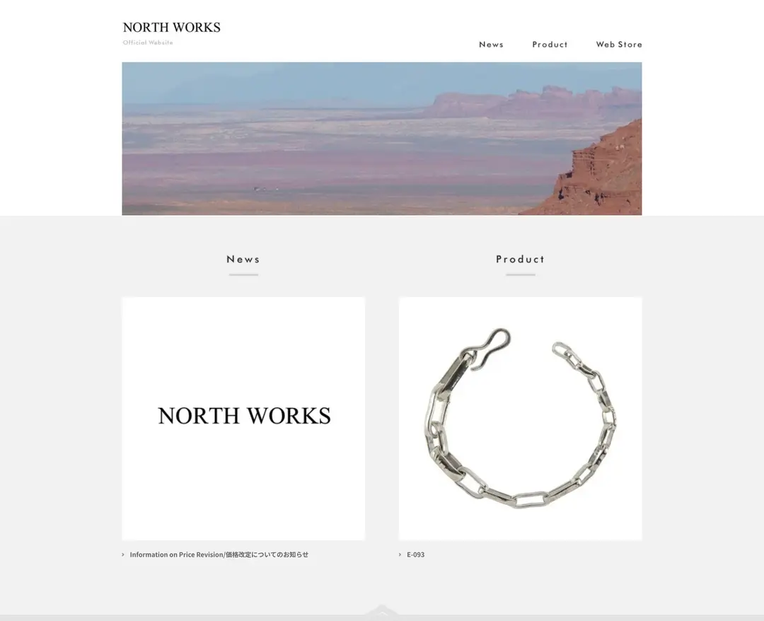 NORTH WORKS — 패션 소개 웹사이트 디자인 레퍼런스