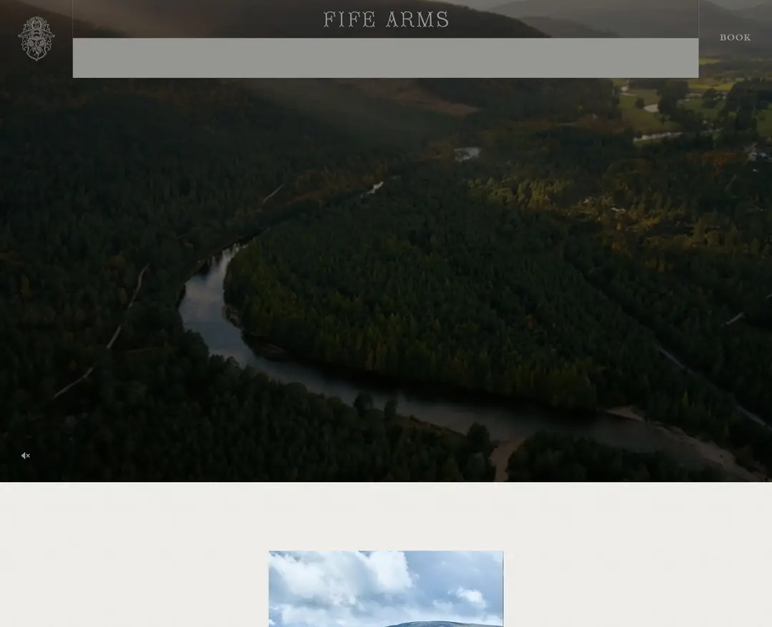 The Fife Arms — 여행/호텔 소개 웹사이트 디자인 레퍼런스