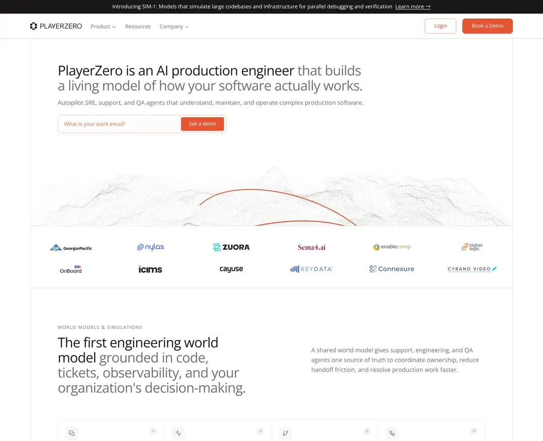 PlayerZero — IT/스타트업 플랫폼 웹사이트 디자인 레퍼런스