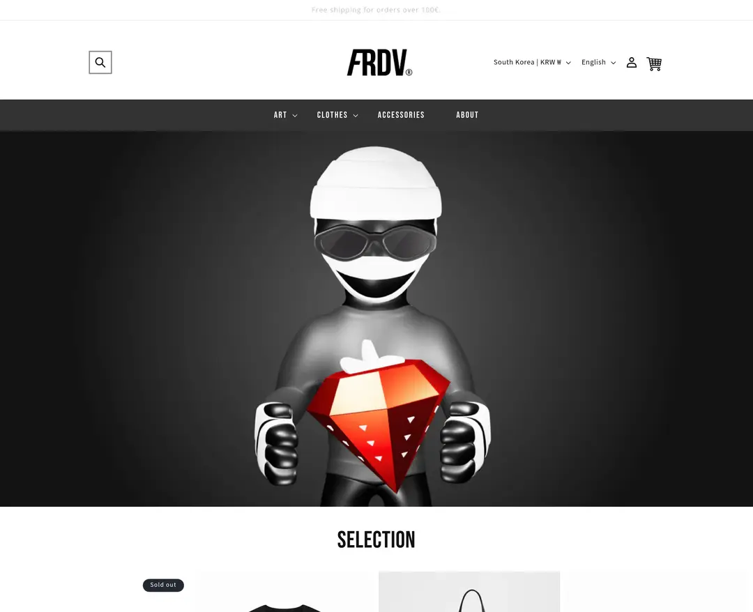 FRDV — 패션 쇼핑몰 웹사이트 디자인 레퍼런스