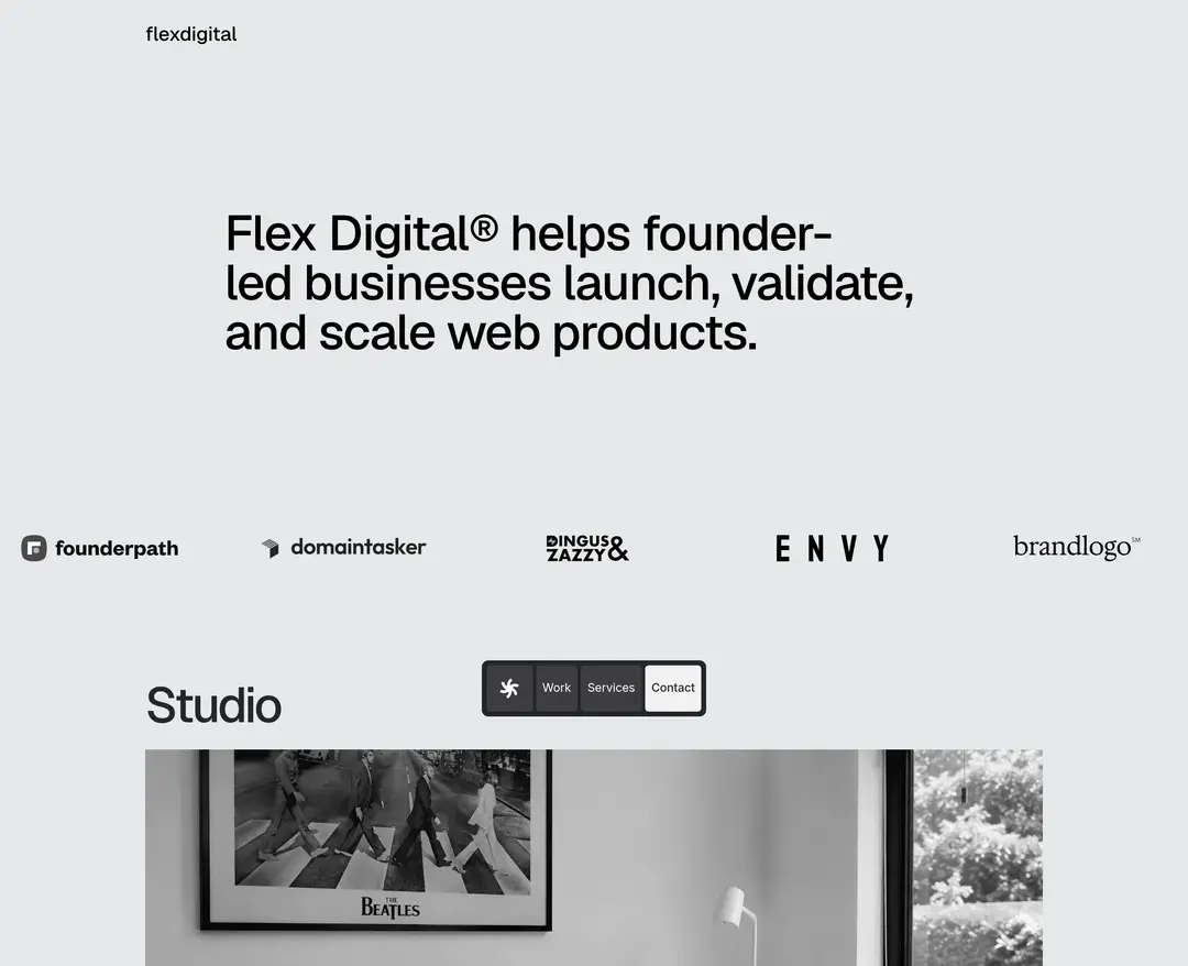 Flex Digital — 기타 포트폴리오 웹사이트 디자인 레퍼런스