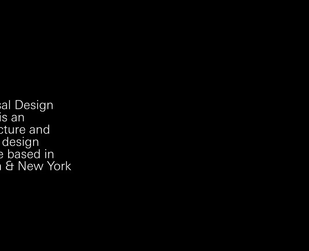 Universal Design Studio — 인테리어/가구 포트폴리오 웹사이트 디자인 레퍼런스