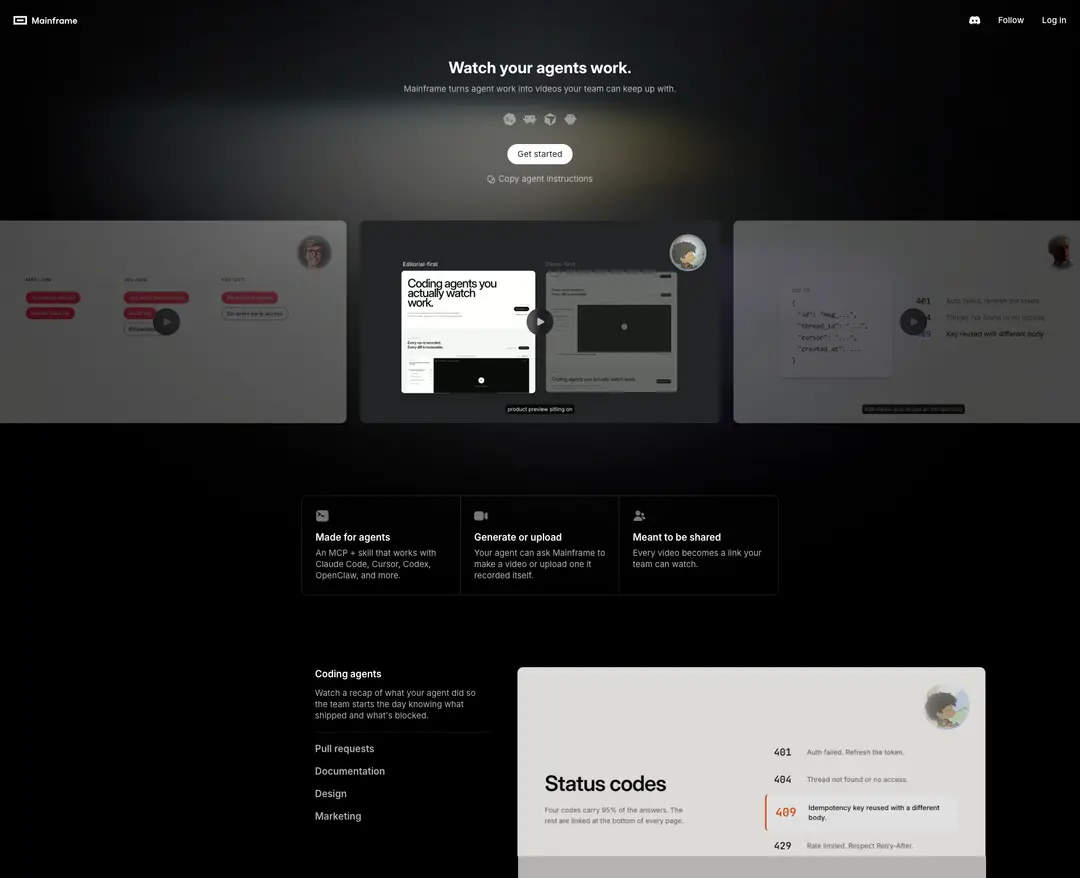 Mainframe — IT/스타트업 플랫폼 웹사이트 디자인 레퍼런스