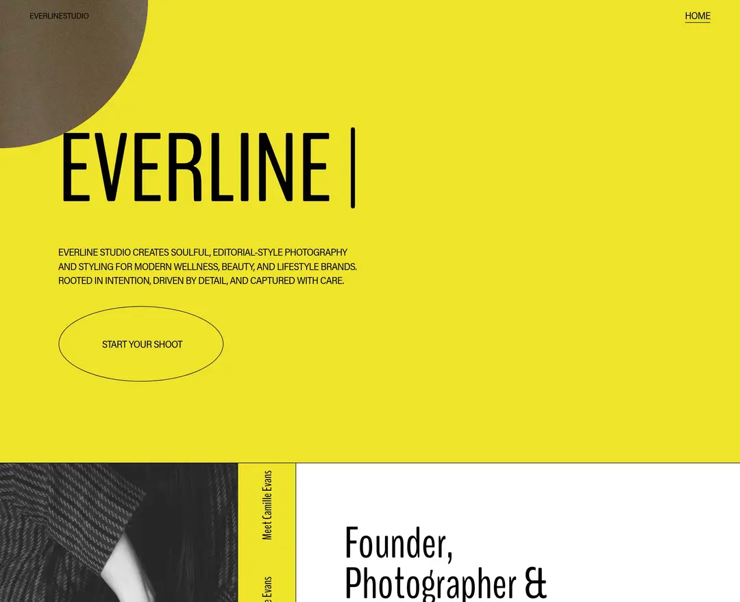 Everline Studio — 기타 소개 웹사이트 디자인 레퍼런스