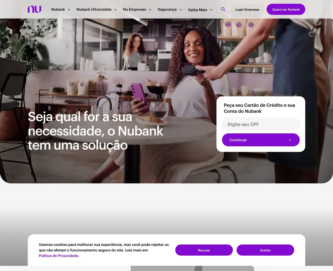 Nubank — 금융/부동산 플랫폼 웹사이트 디자인 레퍼런스