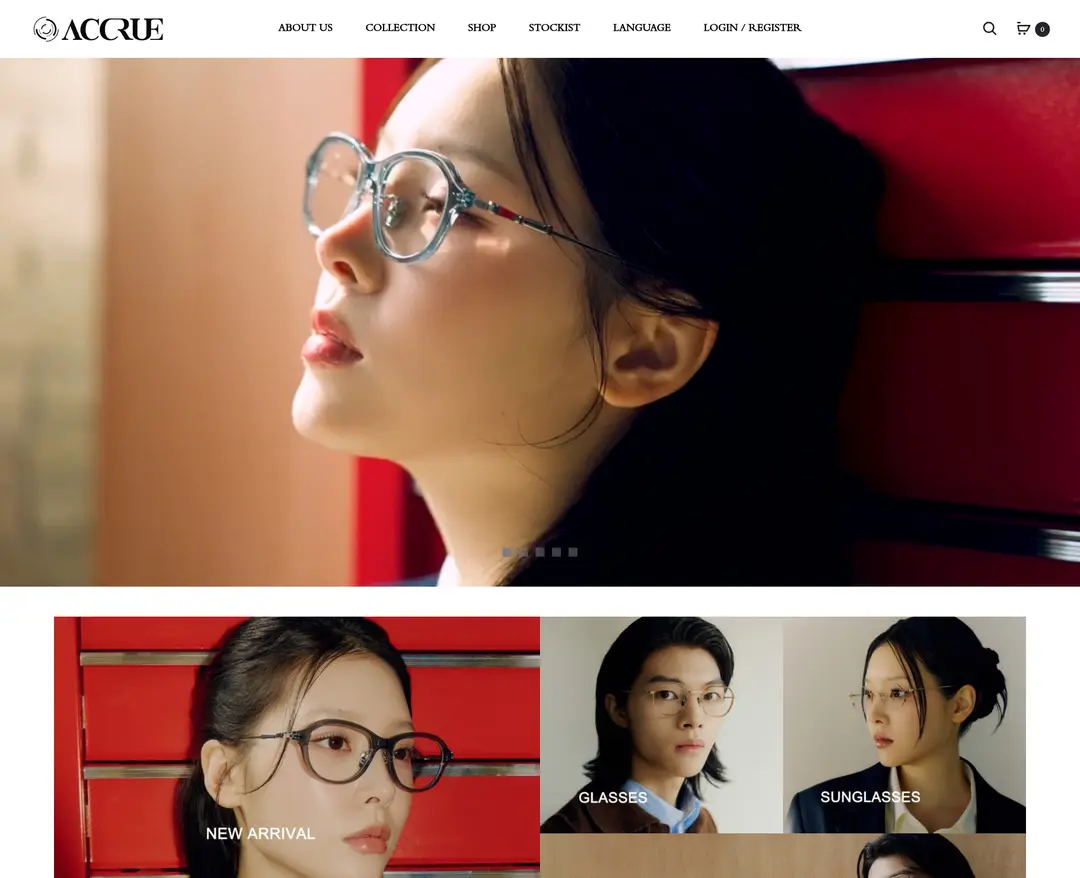 ACCRUE — 패션 쇼핑몰 웹사이트 디자인 레퍼런스