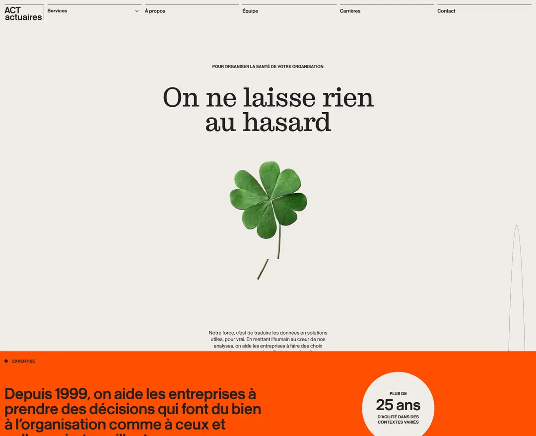 Pour le bien-être des organisations — 금융/부동산 소개 웹사이트 디자인 레퍼런스
