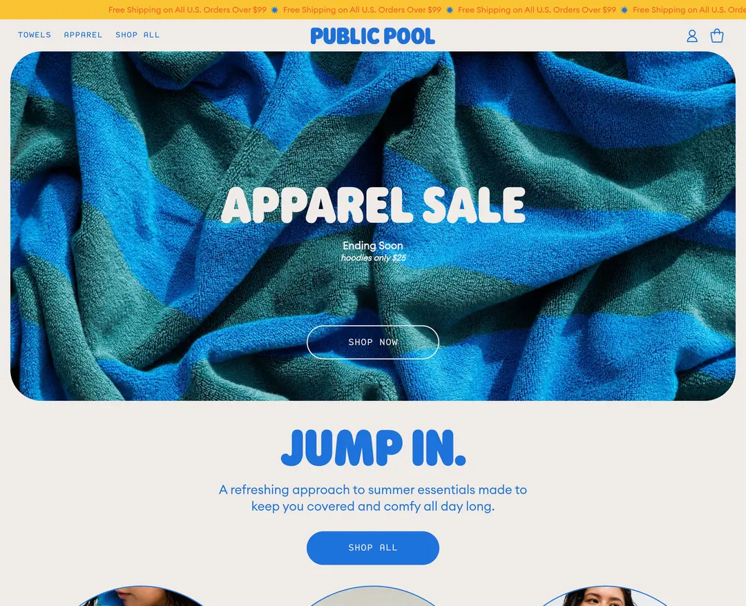 Public Pool™ — 패션 쇼핑몰 웹사이트 디자인 레퍼런스