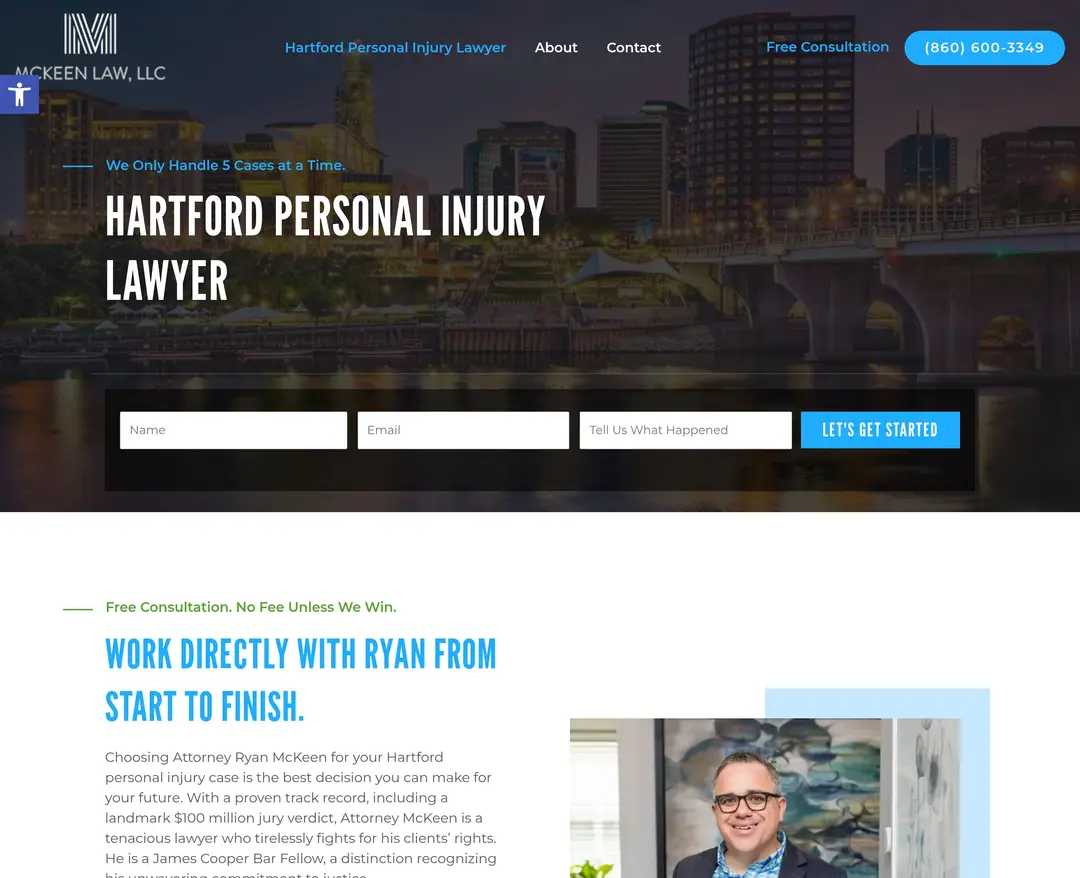 McKeen Law, LLC — 법률/세무 소개 웹사이트 디자인 레퍼런스