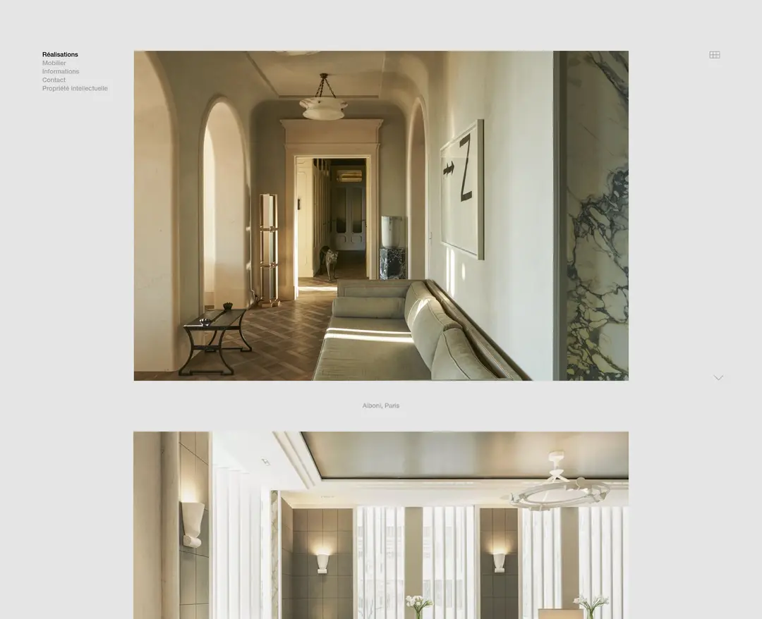 Joseph Dirand Architecture — 인테리어/가구 포트폴리오 웹사이트 디자인 레퍼런스