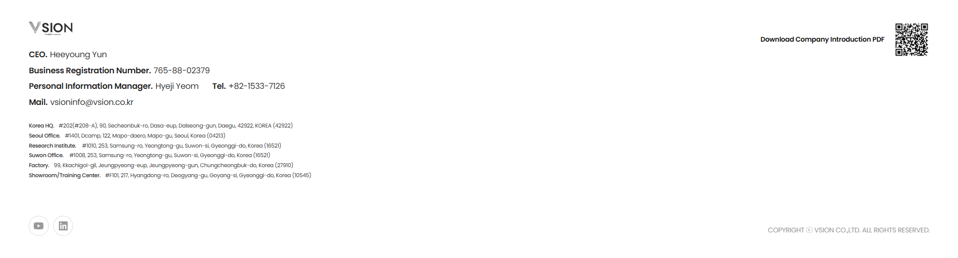 VSION — IT/스타트업 소개 웹사이트 디자인 레퍼런스 스크린샷 7