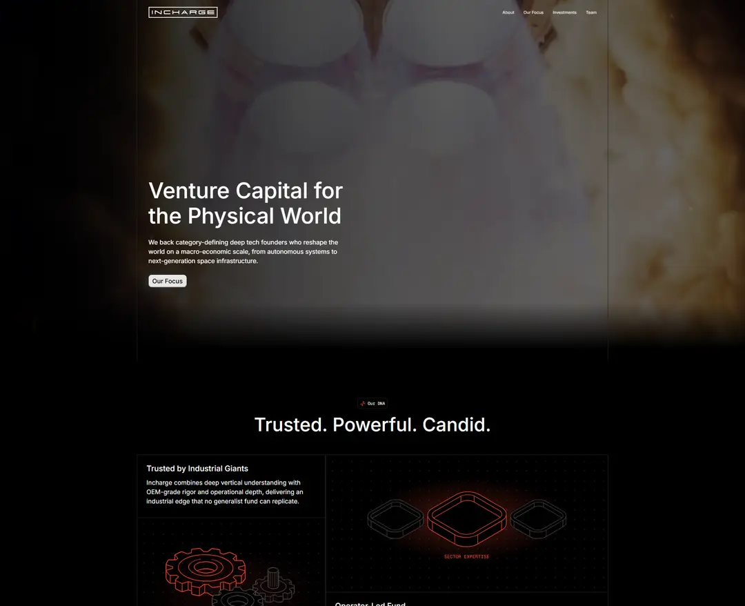 Incharge Capital — 금융/부동산 소개 웹사이트 디자인 레퍼런스