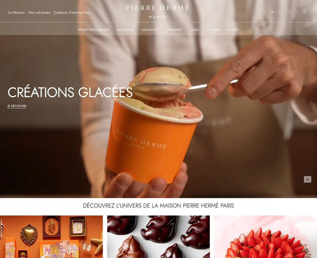Pierre Hermé Paris — 카페/음식 쇼핑몰 웹사이트 디자인 레퍼런스