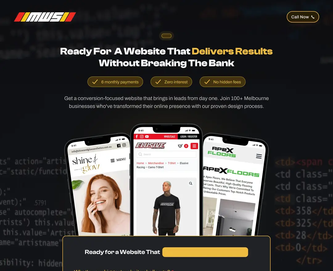 Melbourne Web Studio — IT/스타트업 포트폴리오 웹사이트 디자인 레퍼런스