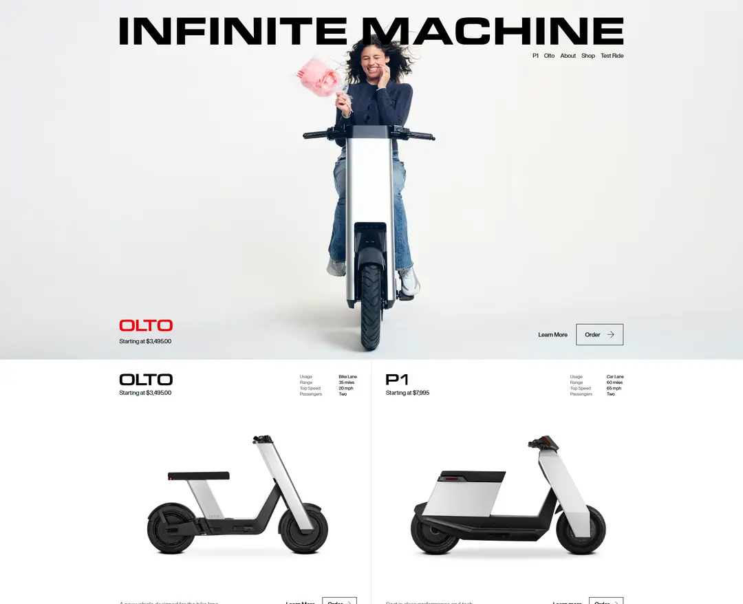 Infinite Machine — 기타 쇼핑몰 웹사이트 디자인 레퍼런스