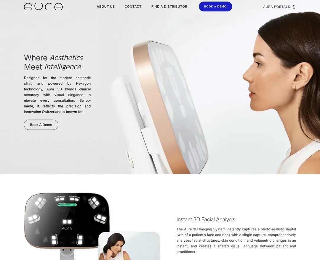 Aura Reality — 기타 소개 웹사이트 디자인 레퍼런스
